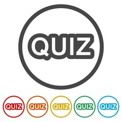 Quiz icon, 6 Colors Included