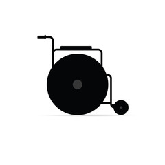 wheelchair object icon in black