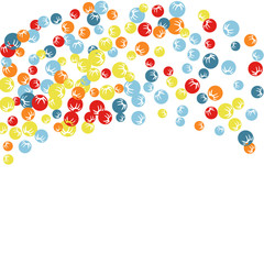 Vector Confetti Background Pattern. Element of design. Colored stylized berries on a black background
