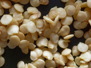 Seeds of bell pepper or capsicum over dark background