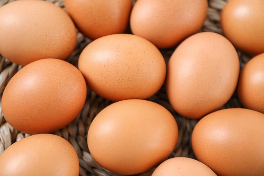 Chicken eggs, closeup