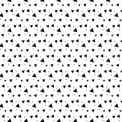 Ornament memphis Vector pattern with black triangle and drops on white background