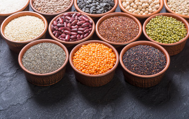 Cereals and beans in bowl