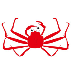 赤い蟹のイラスト