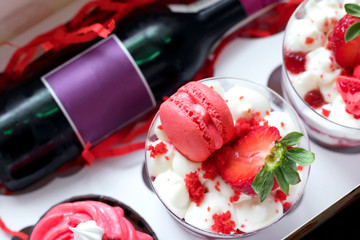 Delicious cupcake for Valentine Day, birthday, Mother's day, women's day. Gift box.