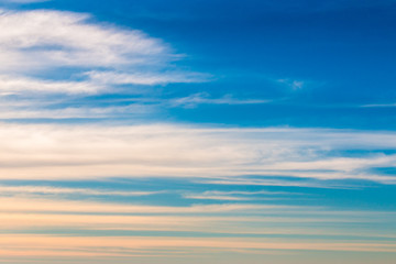 colorful dramatic sky with cloud at sunset.