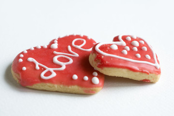 Valentine cookies in the shape of heart