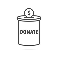 Donation tin can icon