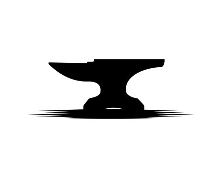 Black Anvil for Forging Symbol Logo Vector