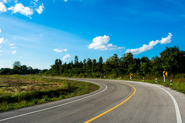 colorful dramatic sky with cloud at sunset.