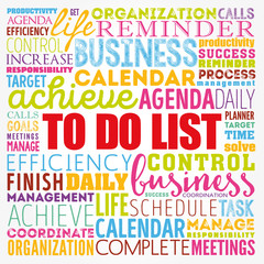 Fototapeta premium To Do List word cloud collage, business concept background