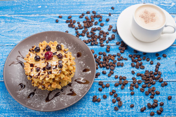 coffee and waffles