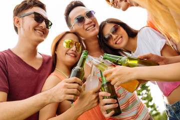 Partying with friends