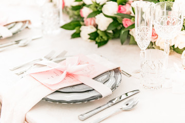 Naklejka premium Décoration de table de mariage