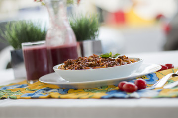 Pasta with tomato sauce 