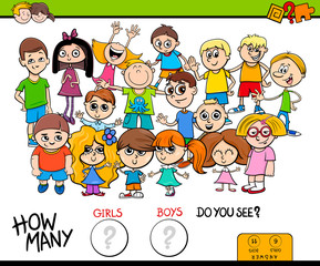 counting girls and boys educational game for kids