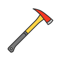 Fire axe color icon