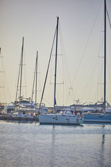 Fototapeta premium Yachts parking in harbor
