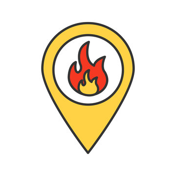 Fire location color icon