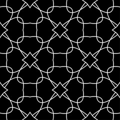 Obraz premium Black and white geometric ornament. Seamless pattern
