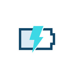 charging battery vector icon on white