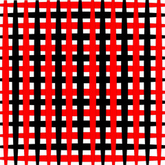 A grid of lines of red and black