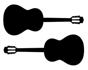 Acoustic guitars silouette