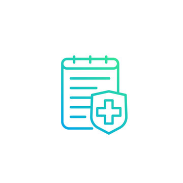 Health Insurance Line Icon