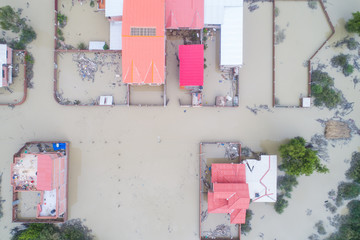 Aerial Photo of Flooding in Vinto, Cochabamba, Bolivia