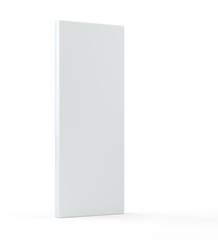 White package blank box. Isolated on white background with soft shadow. 3D illustration on studio light background