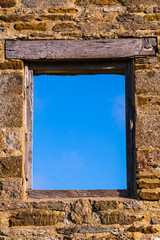 Old Window onto a Blue Sky