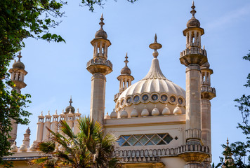 Fototapeta na wymiar Royal Pavilion domes and minarets Brighton East Sussex Southern England UK