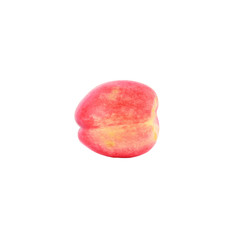 Red ripe peach isolated on white
