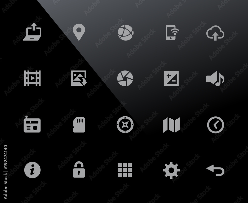 Canvas Prints web & mobile icons 5 // 32px series - vector icons adjusted to work in a 32 pixel grid.