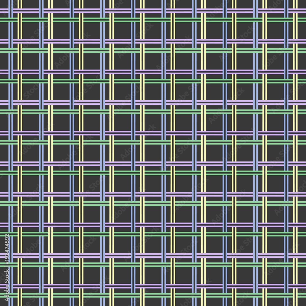 Aufkleber seamless pattern glowing optical fiber, pastel color, vector overlapping double stripes, trend sprin