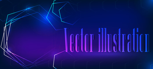 Abstract pattern on a blue background. honeycombs.