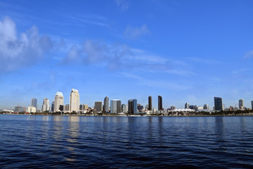 Naklejka premium The San Diego, California skyline from San Diego Bay.