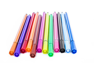 Colorful pens for draw line and coloring.