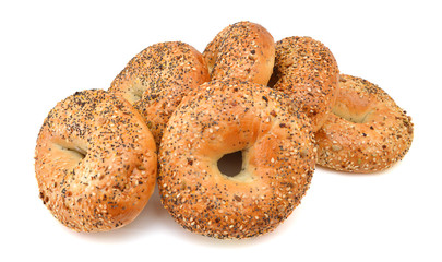 Everything Bagels Isolated on White background