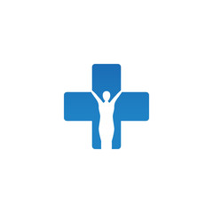 Healthcare cross logo design concept vector