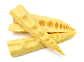 Bamboo shoot on white background