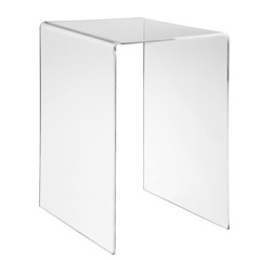 tall plexiglas plastic podium displayer isolated on white
