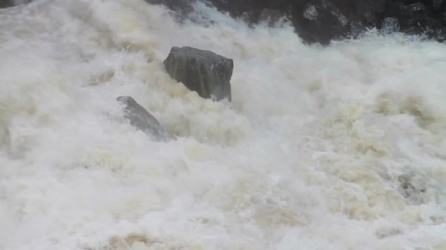 1479 Dam at Flood Stage White Water Rapids