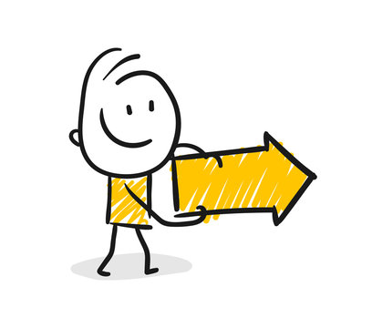 Strichfiguren / Strichm&auml;nnchen: Pfeil rechts. (Nr. 196)