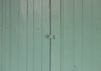 Wood door for Thai school green color for background and texture