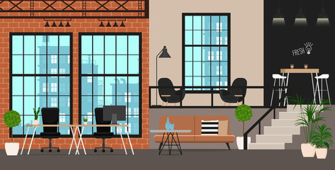 Office interior. Vector illustration. © marinadreams