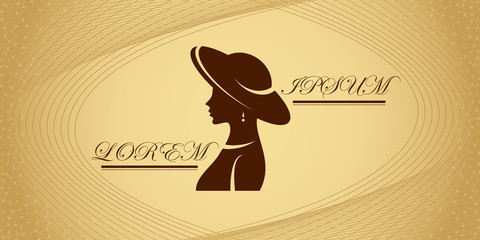 female silhouette in brown tones