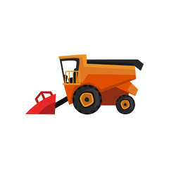 Agricultural harvester, combine farm machinery vector Illustration on a white background