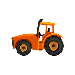 Tractor agricultural machinery, farm equipment vector Illustration on a white background