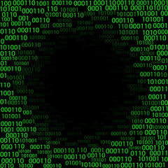 binary code scattered radially